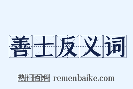 善士反义词是什么意思的图片